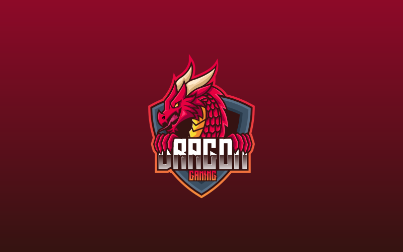 Dragon E- Sport and Sport Logo 3 Logo Template