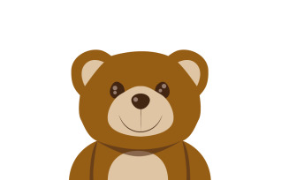 Bear cub. Cartoon cute wild animal