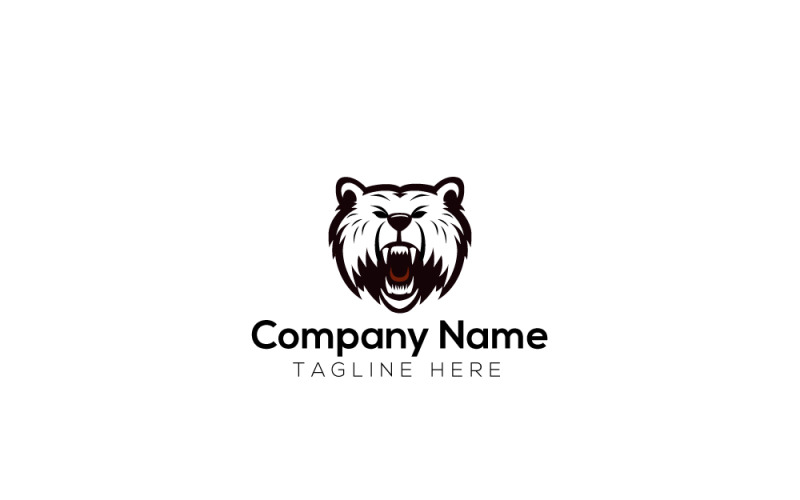 Bear Roar & Animal Logo Design Logo Template