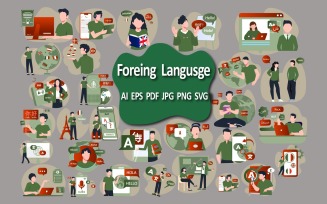 Foreign Language Illustrations Collection