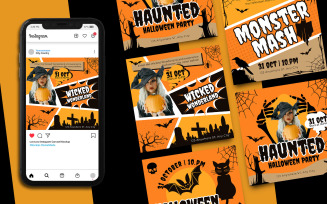 Halloween Party Social Media Template