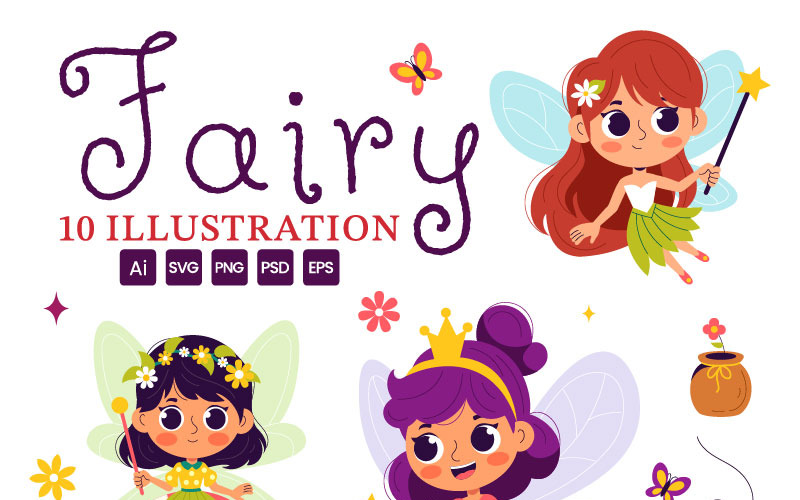 10 Beautiful Flying Fairy Illustration