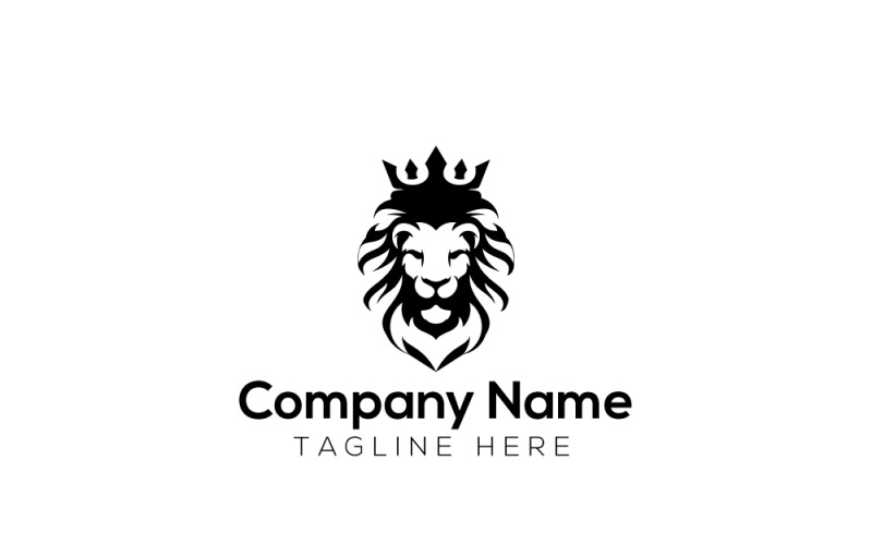 Lion King & Crown Lion Logo design 2 Logo Template