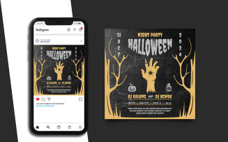 Night Party Halloween Social Media Template