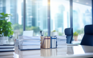 beautiful Abstract blurred office interior. blurry working space