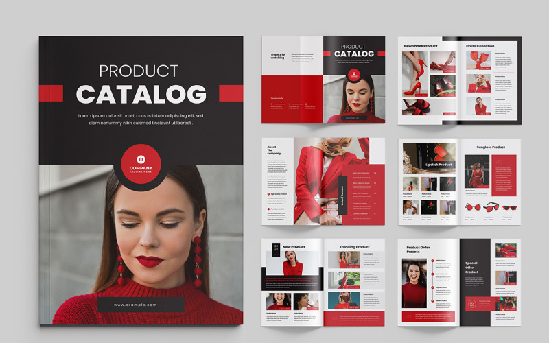 clothing product catalogue template Fashion catalog design Magazine Template