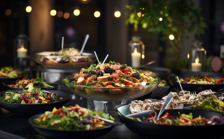 Cuisine Culinary Buffet Dinner Catering Dining Food Celebration Party Concept