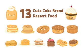 13 Cute Cake Bread Dessert Food