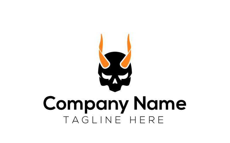 Devil Game & Skull Logo Design Logo Template