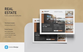 Real Estate Flyer Landscape PSD Design Templates Vol 094