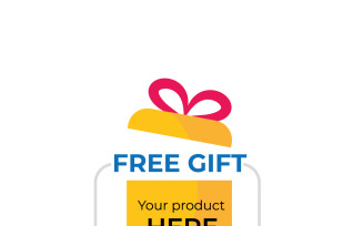 Free gift frame template concept