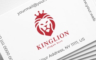 King Royal Lion Logo Template