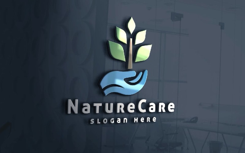 Nature Care and Green Care Logo Logo Template