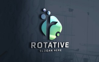 Rotative Letter R Logo Template