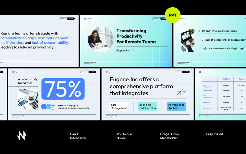 SaaS Pitch Deck PowerPoint PowerPoint Template