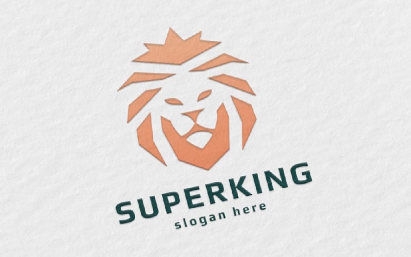 Super King Lion Logo Template