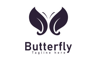 Butterfly logo design template vector illustration V12