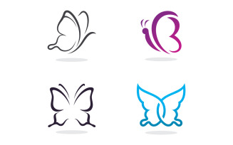 Butterfly logo design template vector illustration V15