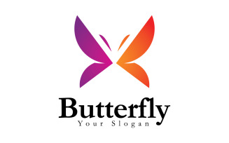 Butterfly logo design template vector illustration V1