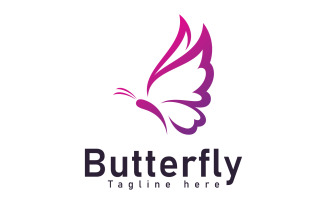 Butterfly logo design template vector illustration V3