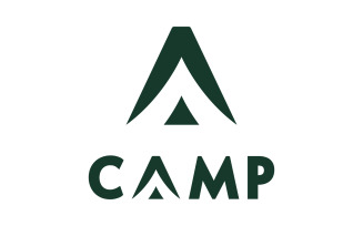 Camping logo vector design illustration template V0