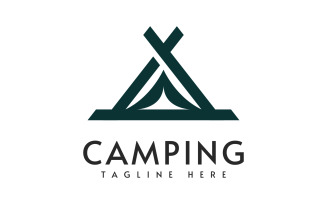 Camping logo vector design illustration template V11