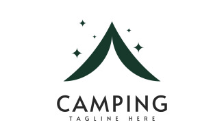 Camping logo vector design illustration template V12