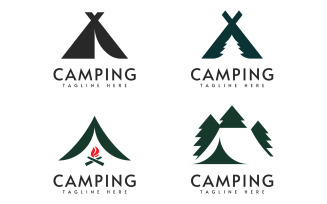 Camping logo vector design illustration template V14