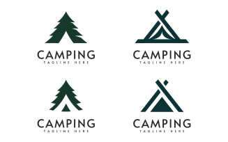 Camping logo vector design illustration template V15