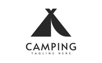 Camping logo vector design illustration template V1