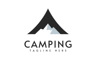 Camping logo vector design illustration template V3