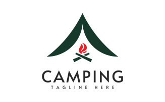 Camping logo vector design illustration template V5