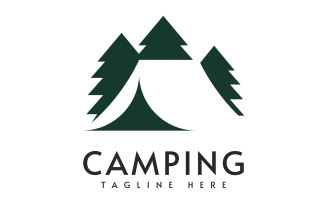 Camping logo vector design illustration template V6