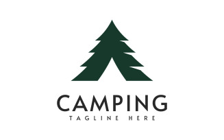 Camping logo vector design illustration template V7