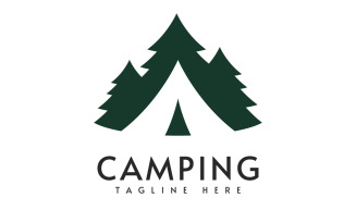 Camping logo vector design illustration template V9