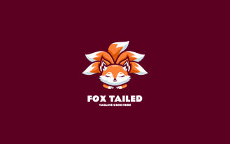 Fox Tailed Mascot Cartoon Logo