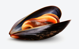 fresh mussel isolated design