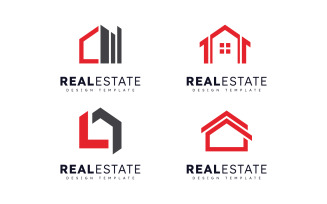 Modern Home Real Estate Vector Logo Template V14