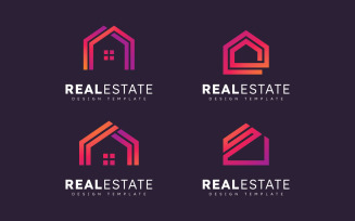 Modern Home Real Estate Vector Logo Template V15