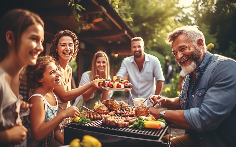 Family and Multiethnic Diverse Friends Gathering Together Illustration