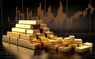 gold bar resting on a stocks