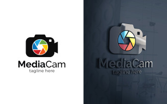 Media Cam logo design template