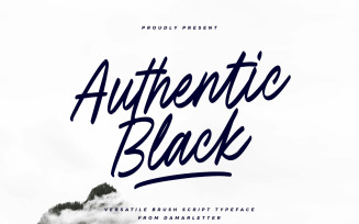 Authentic Black brush script typeface