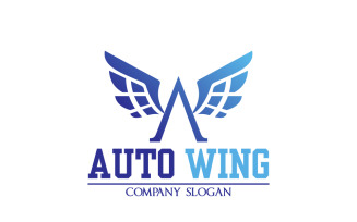 Auto Wing & Letter A Wing Logo