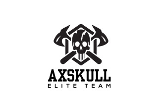 Ax Skull Logo Design template