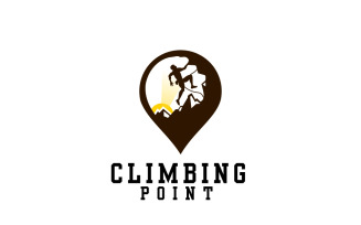 Climbing Point Logo Design template