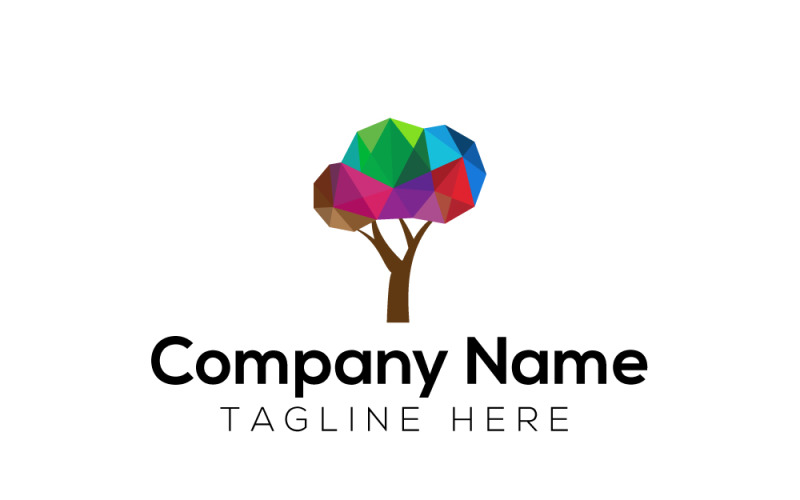 Creative Tree Digital Tree Logo Logo Template