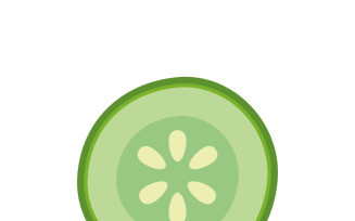 Cucumber slice icon. Cucumber vector.