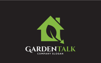 Garden Talk House Logo Design template