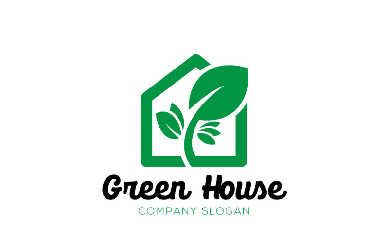 Green House & Nature House Logo Logo Template